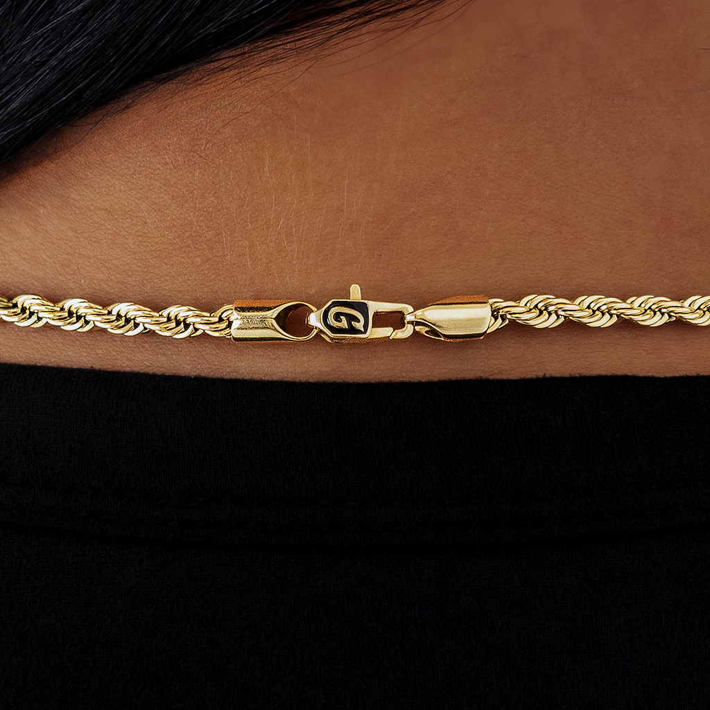 GLD Rope Necklace in Yellow Gold - 4mm