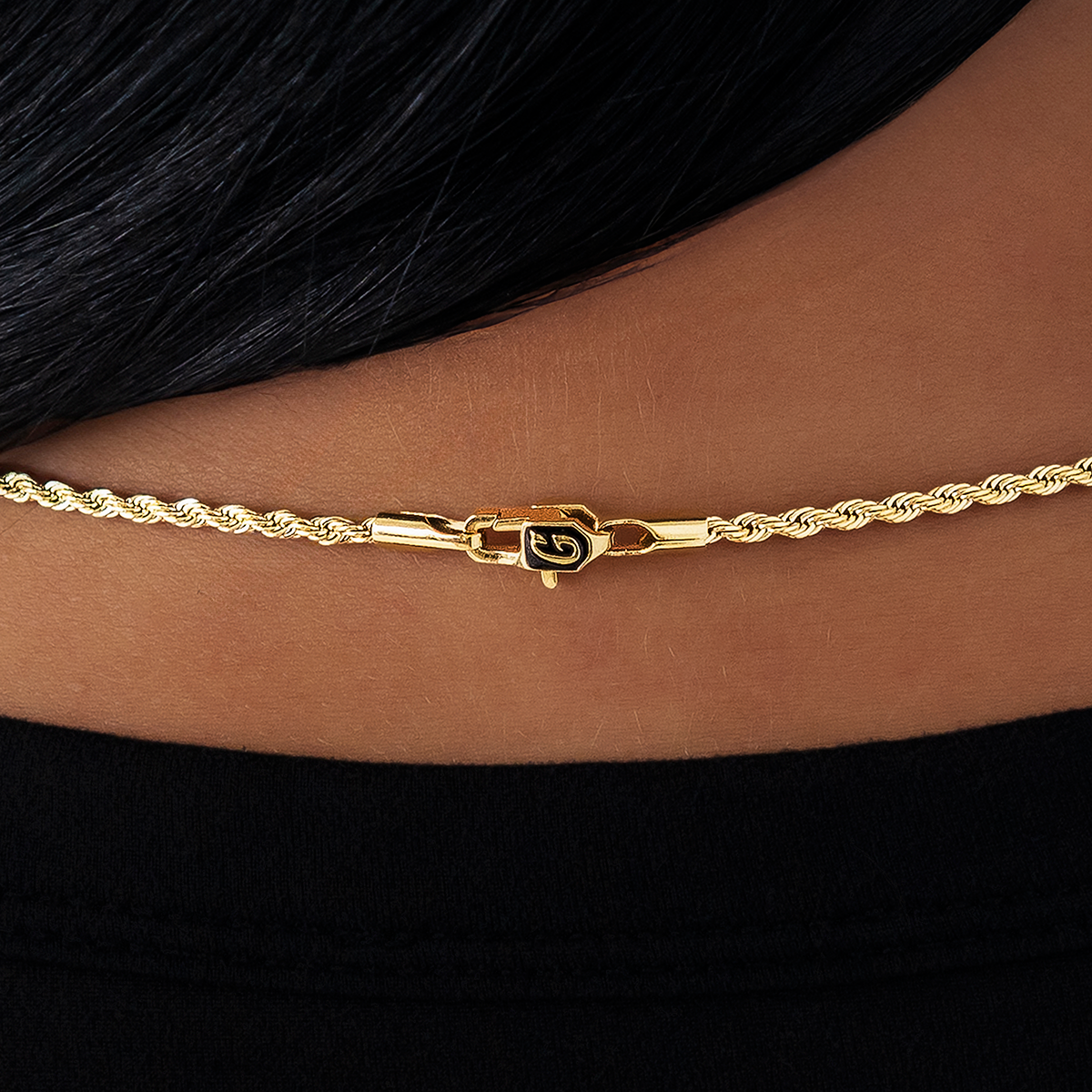 GLD Rope Necklace in Yellow Gold - 2mm