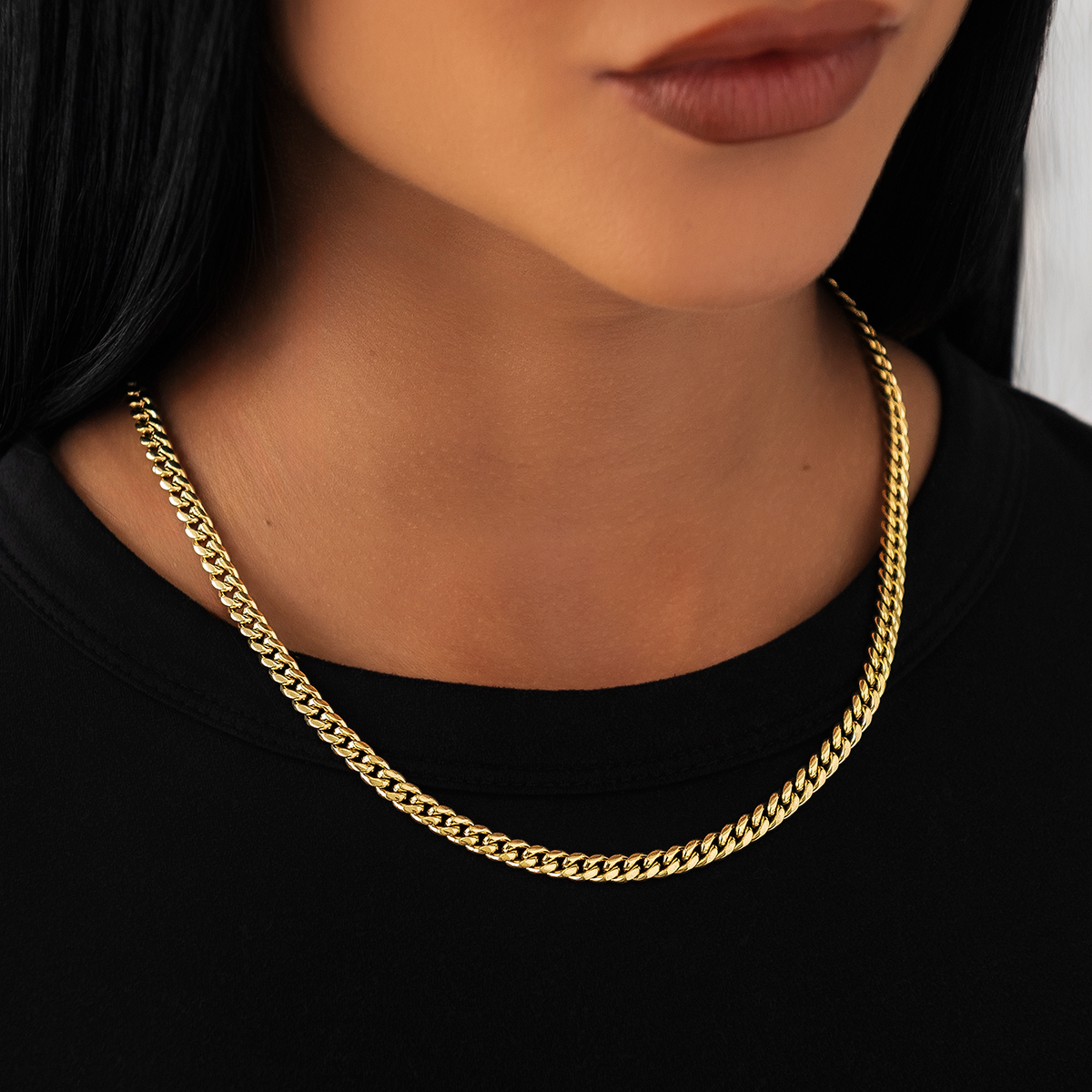 GLD Miami Cuban Necklace in Yellow Gold - 5mm