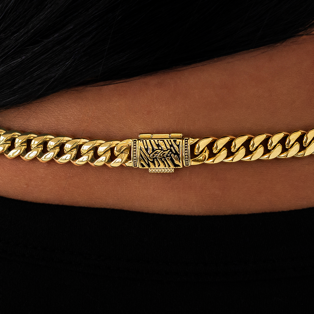 GLD Miami Cuban Link Necklace in Yellow Gold - 8mm