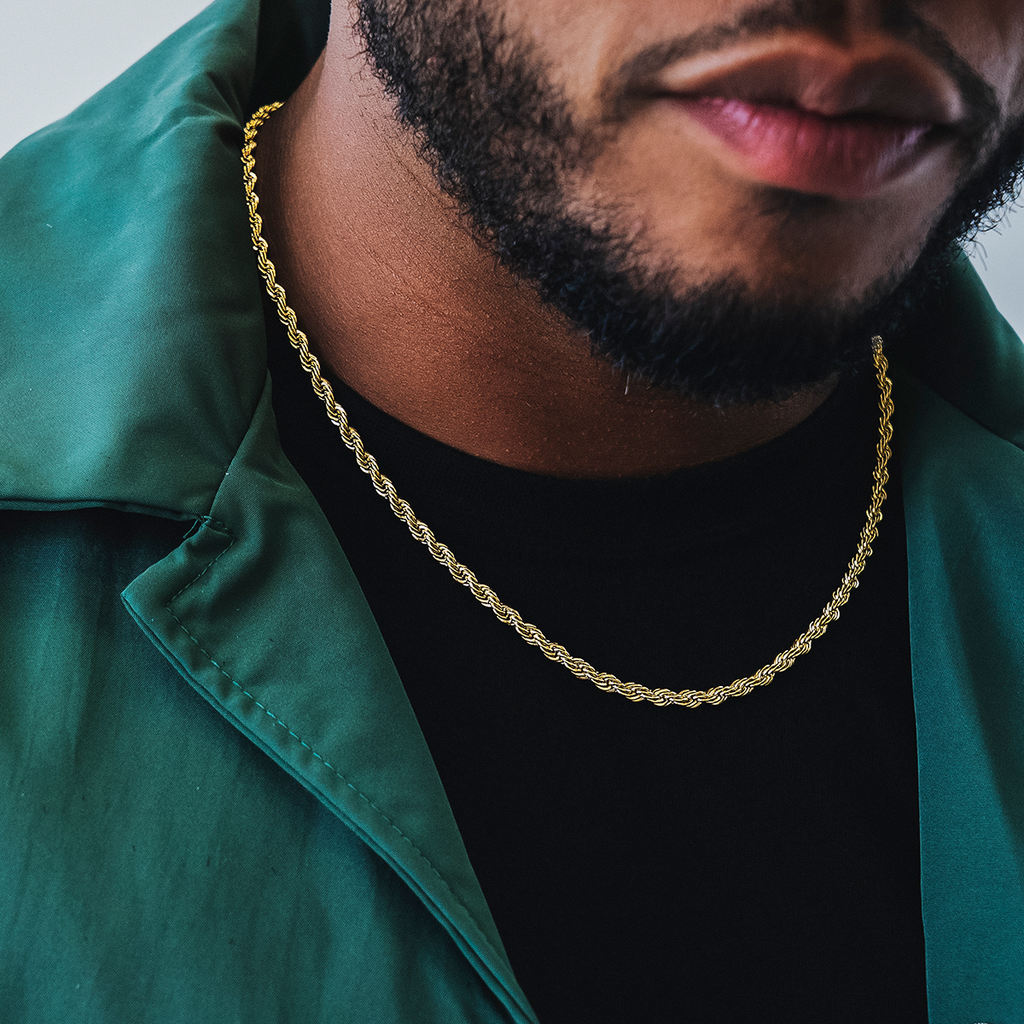 GLD Rope Chain in Yellow Gold- 4mm
