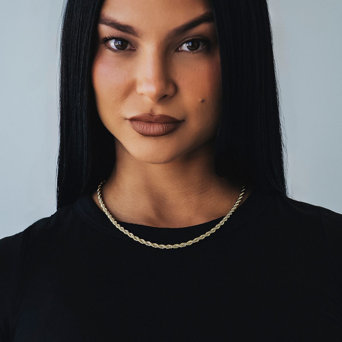 GLD Rope Necklace in Yellow Gold - 4mm