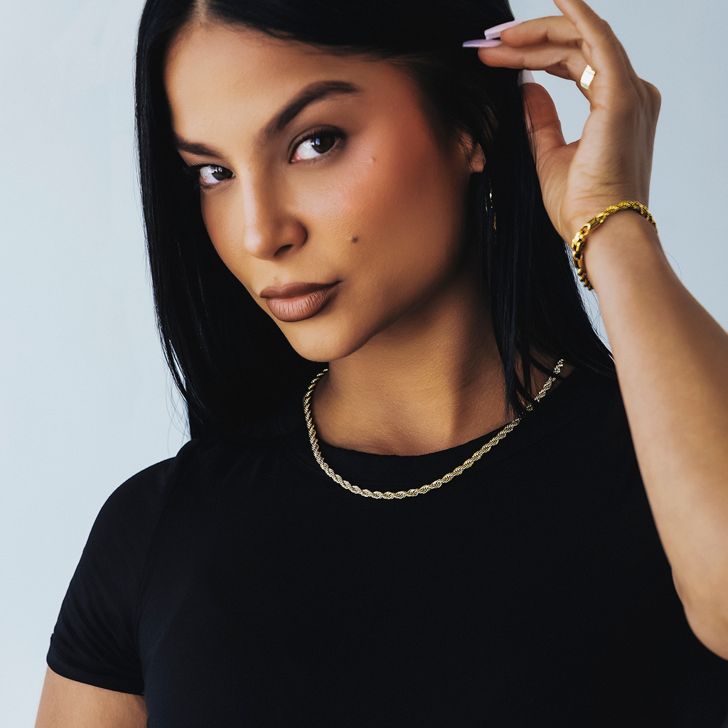 GLD Rope Necklace in Yellow Gold - 4mm