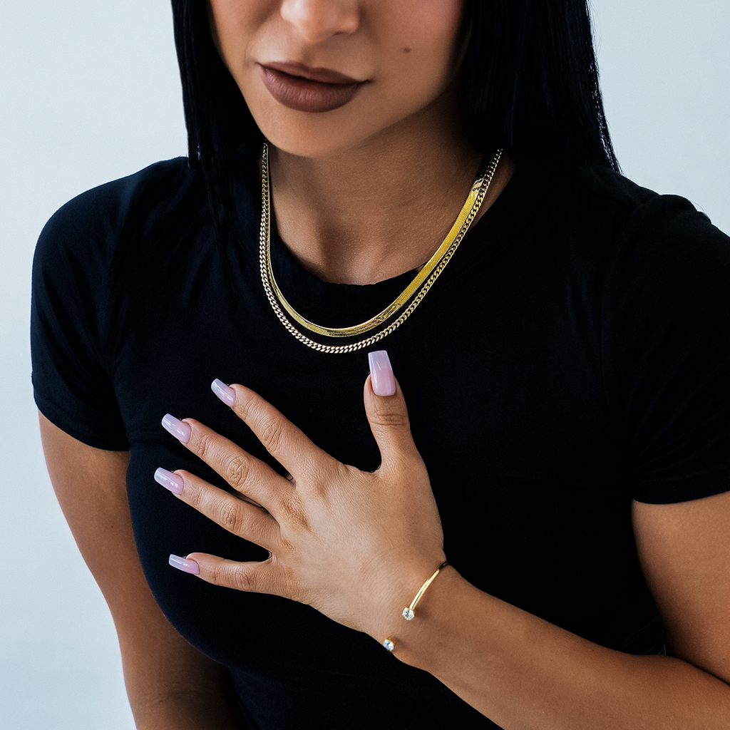 GLD 3MM Micro Cuban Necklace in Yellow Gold