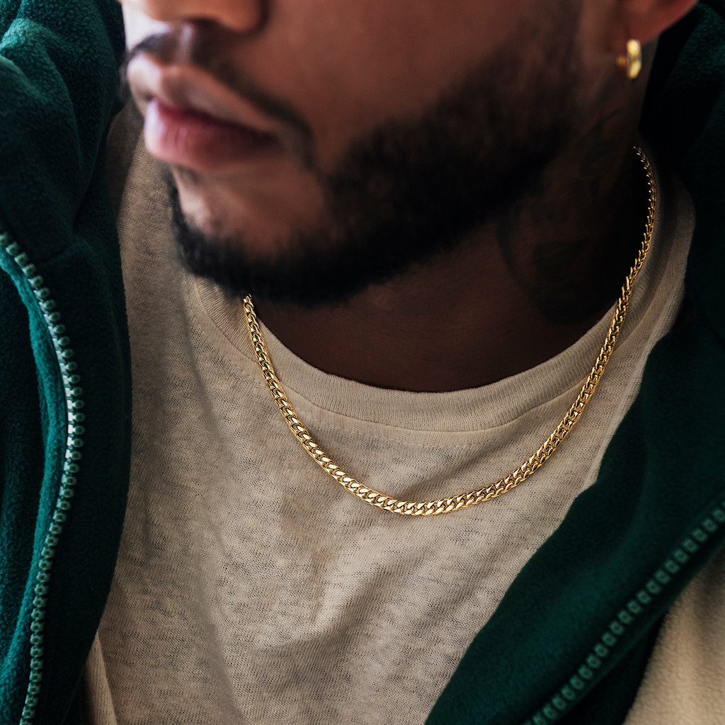 GLD Miami Cuban Chain in Yellow Gold - 5mm