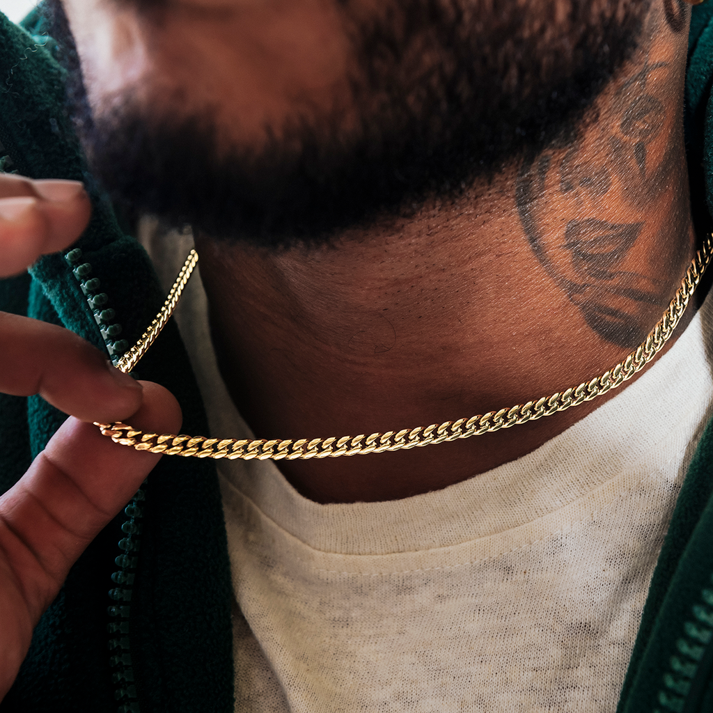 GLD Miami Cuban Chain in Yellow Gold - 5mm