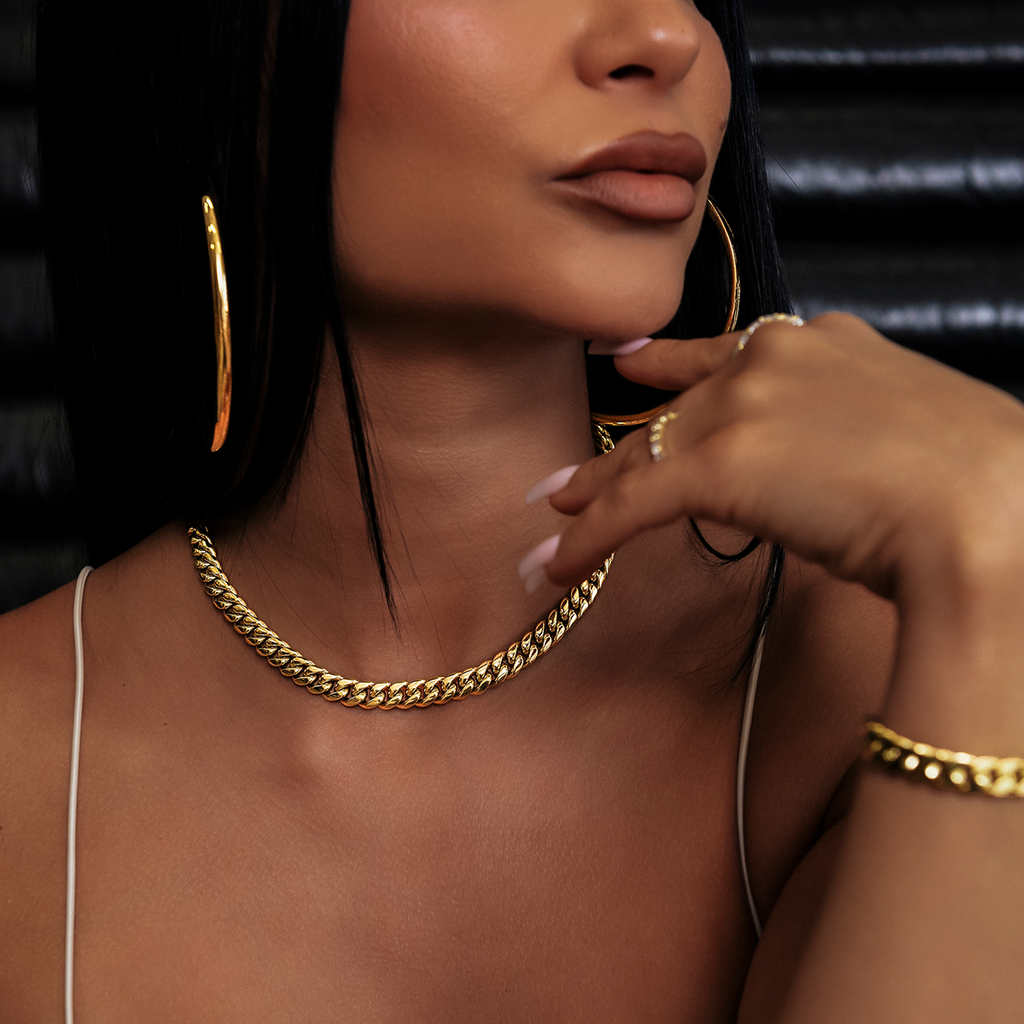GLD Miami Cuban Link Necklace in Yellow Gold - 8mm