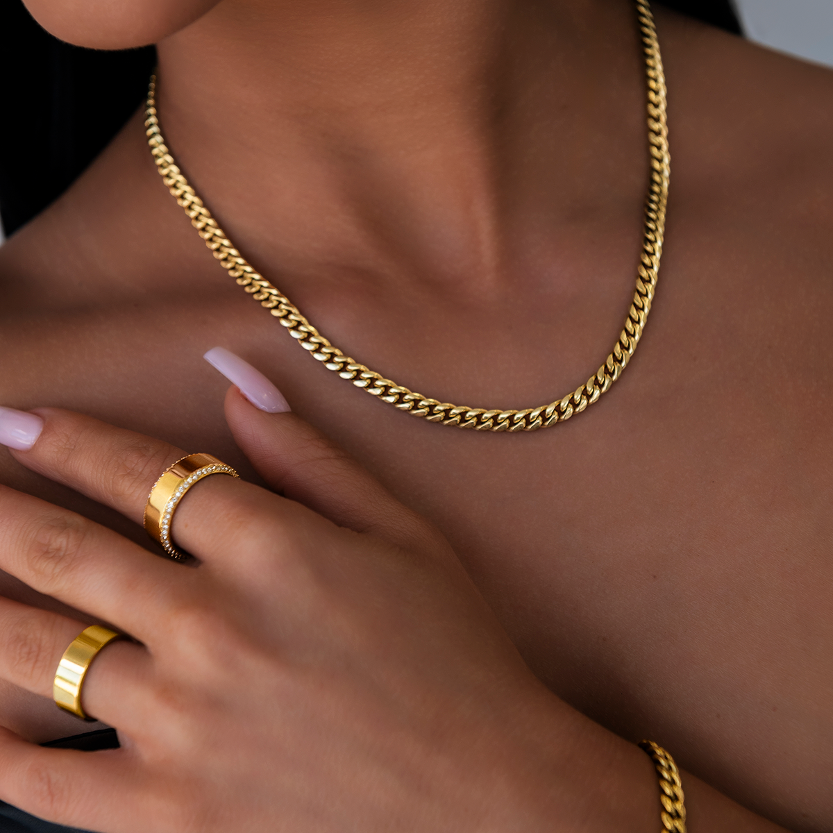 GLD Miami Cuban Necklace in Yellow Gold - 5mm