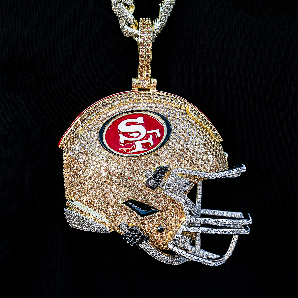 Giant San Francisco 49ers Official NFL Helmet Pendant