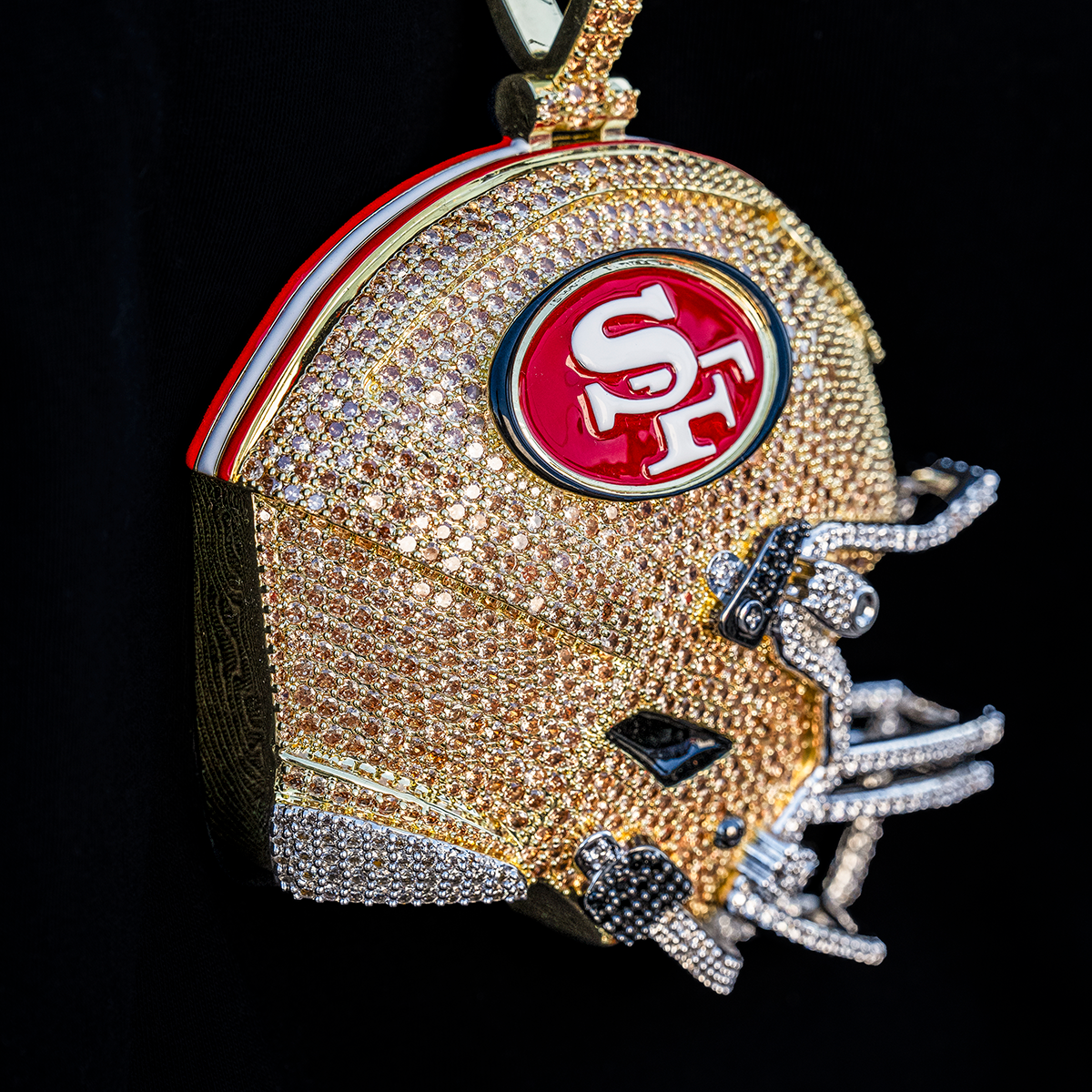 Giant San Francisco 49ers Official NFL Helmet Pendant