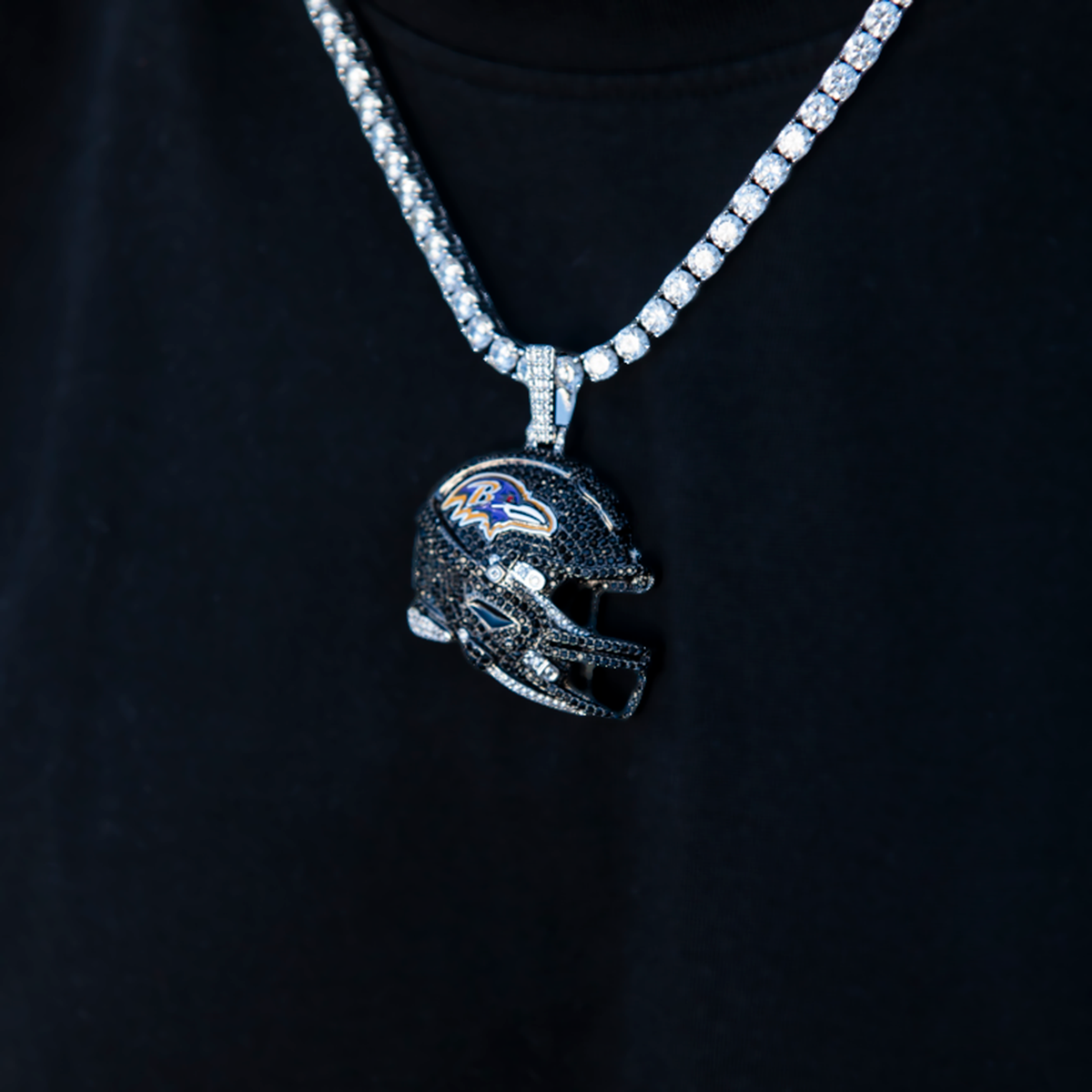 Official NFL 2025 Edition Baltimore Ravens Helmet Pendant