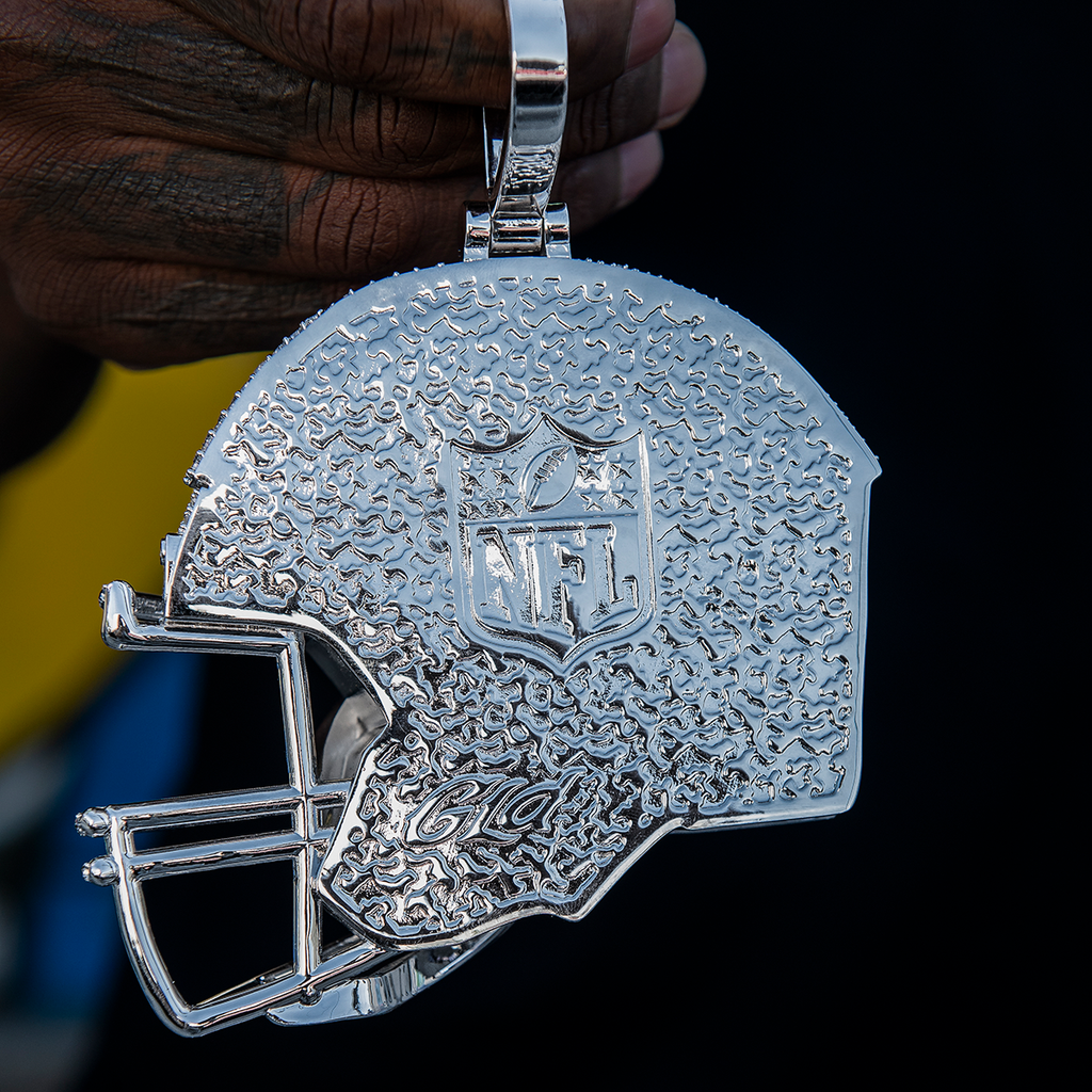 Giant Detroit Lions Official NFL Helmet Pendant