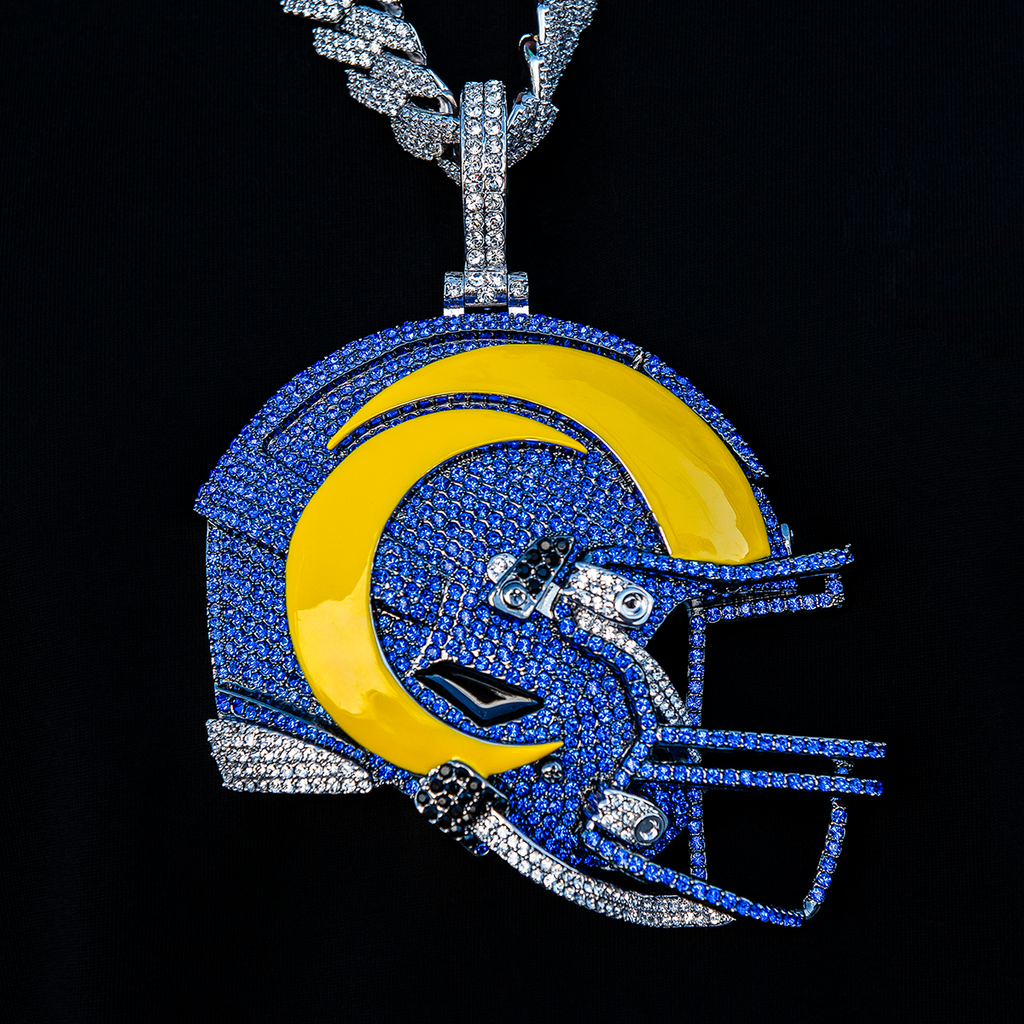 Giant Los Angeles Rams Official NFL Helmet Pendant