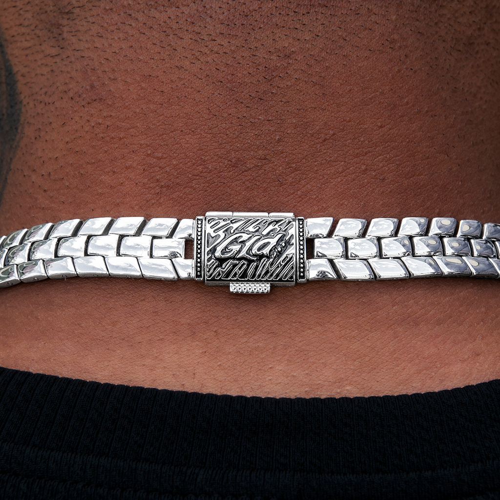 12MM Spine Chain - White Gold