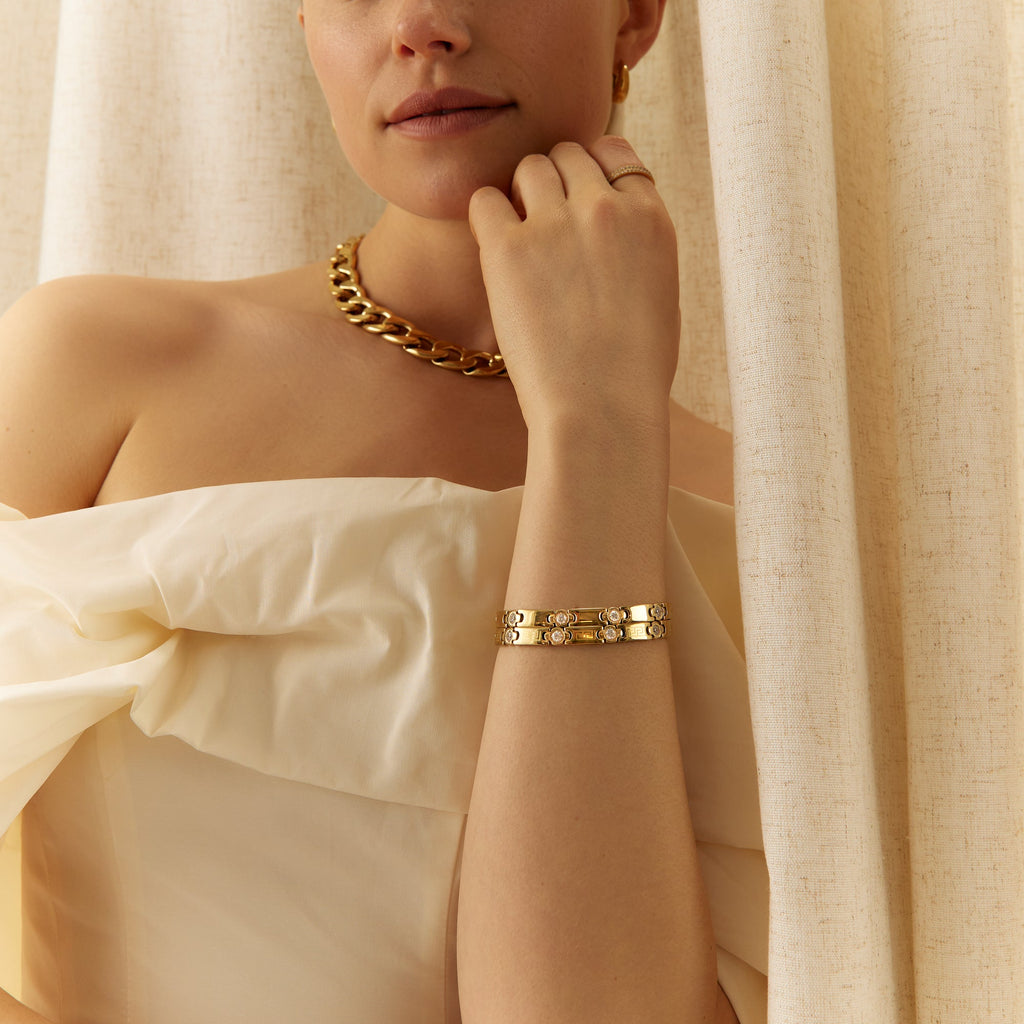 Stone-Set Link Bracelet