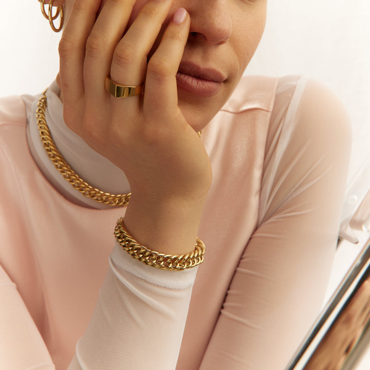 Double Curb Necklace