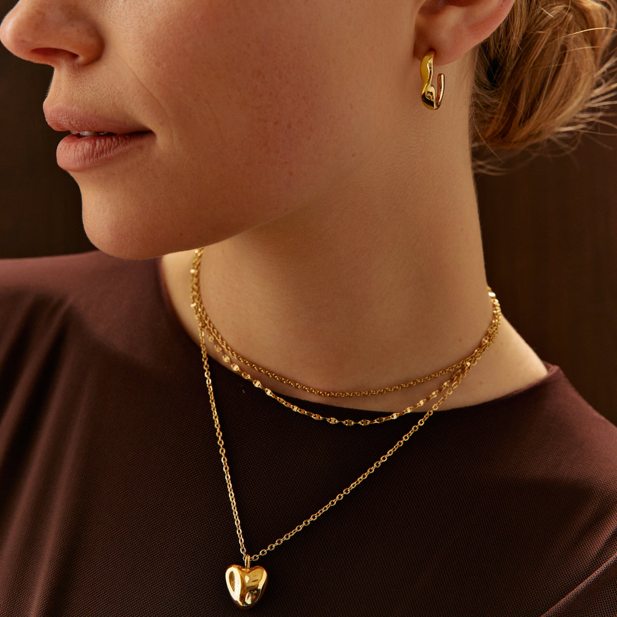 Layered Twist and Oval Link Chain