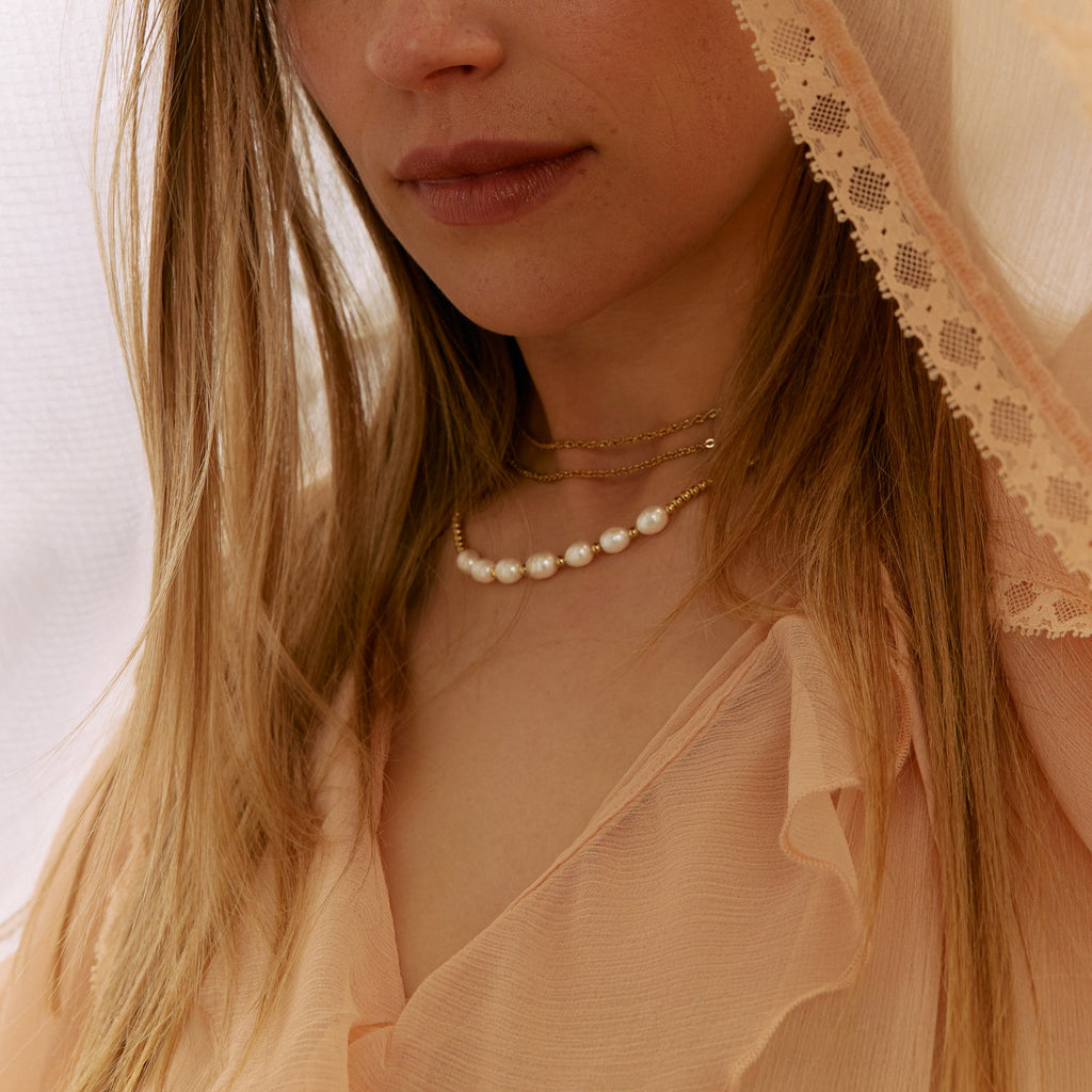 Beaded Pearl Necklace