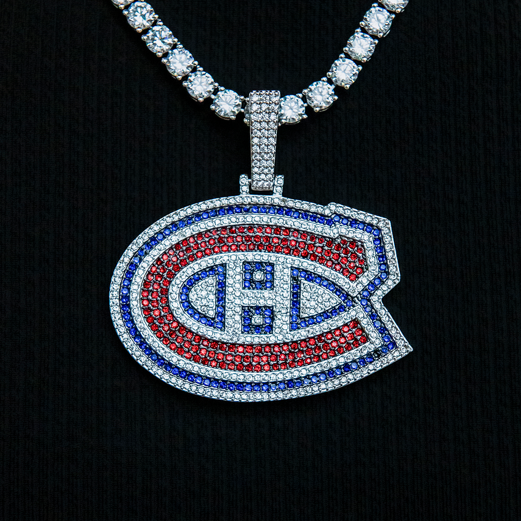 Montreal Canadiens Official NHL Logo Pendant - White Gold