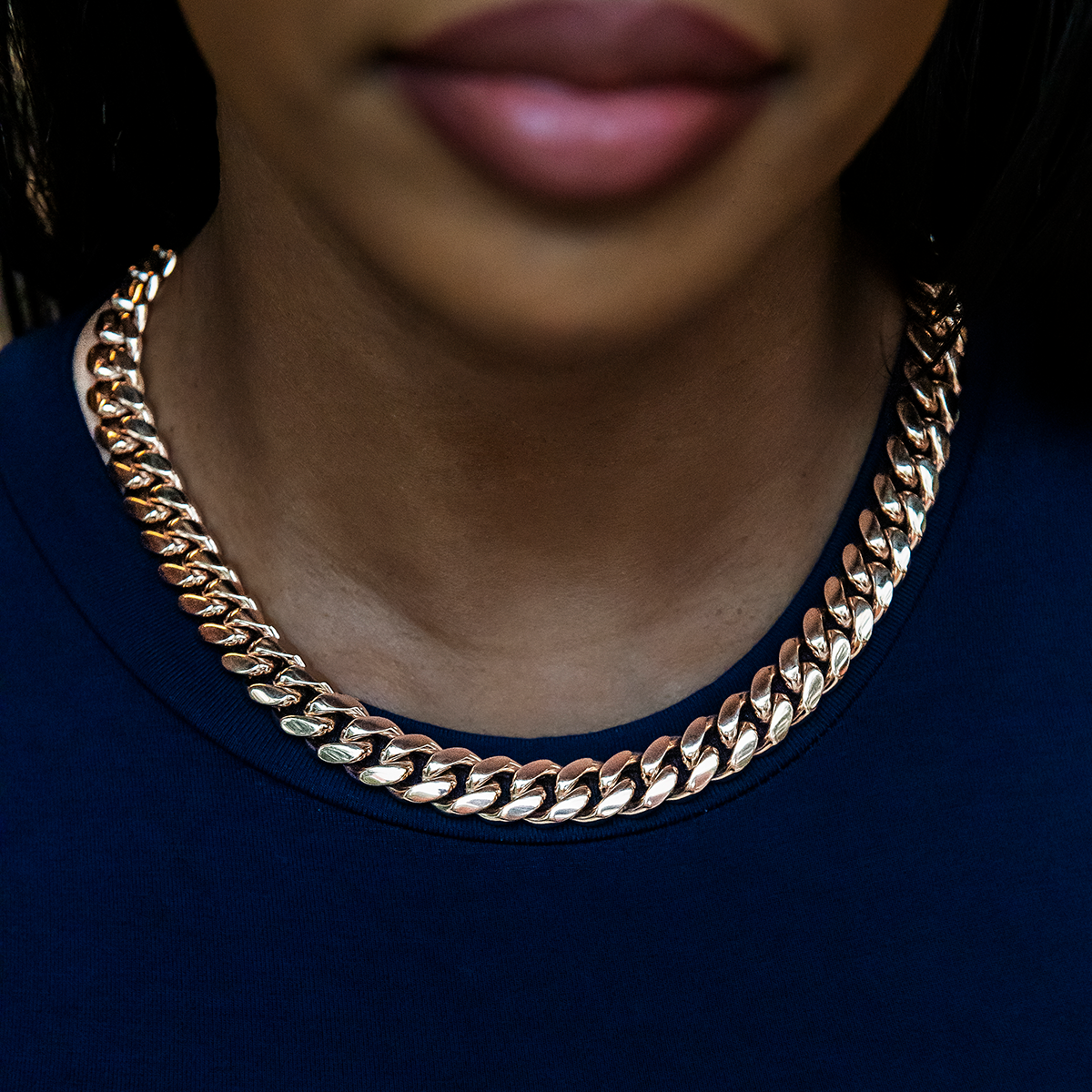 GLD Signature Cuban in Rose Gold - 12mm