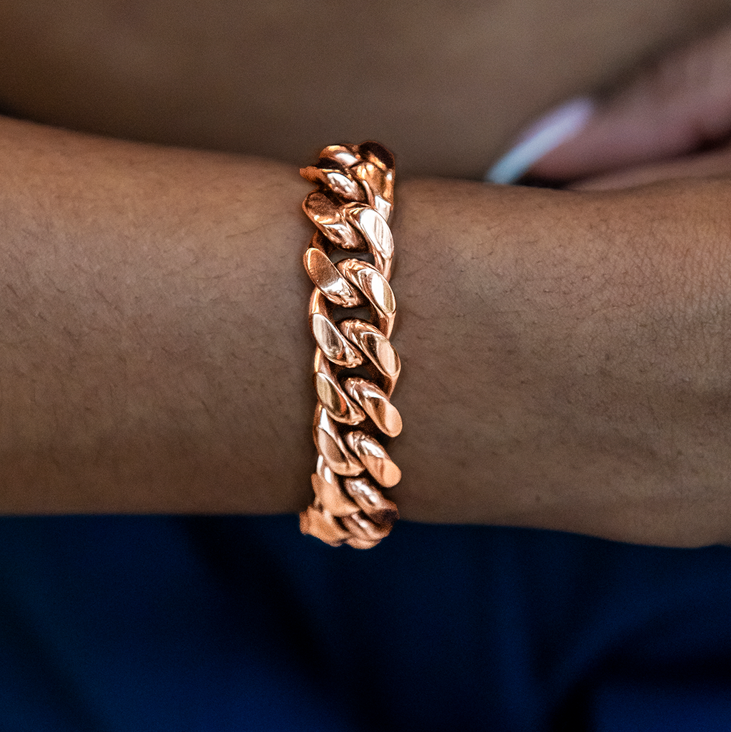 GLD Signature Cuban Link Bracelet in Rose Gold - 12mm