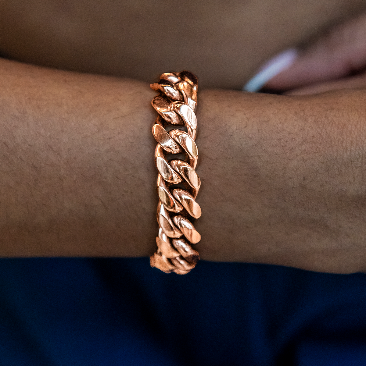GLD Signature Cuban Link Bracelet in Rose Gold - 12mm