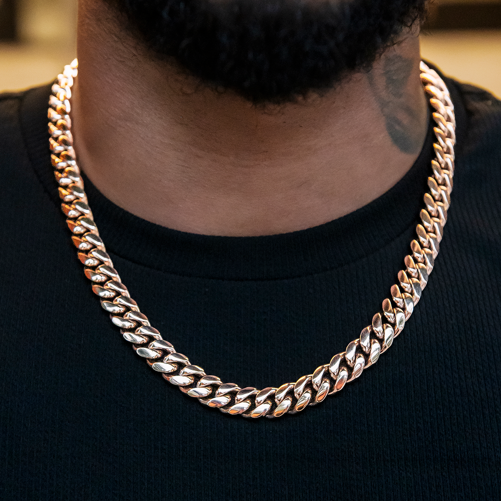 GLD Signature Cuban in Rose Gold - 12mm