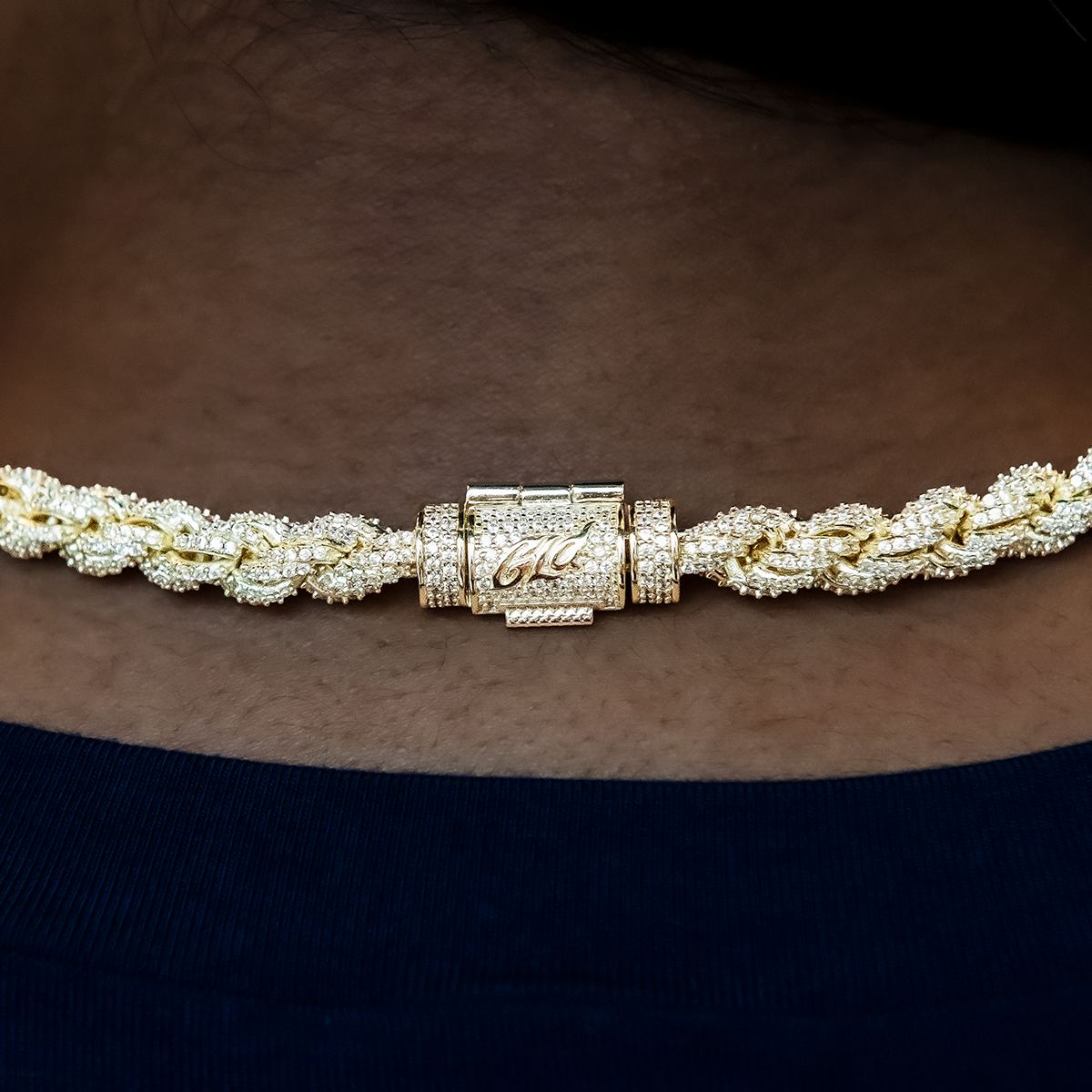 Diamond Rope Necklace + Bracelet Bundle in Yellow Gold- 7mm
