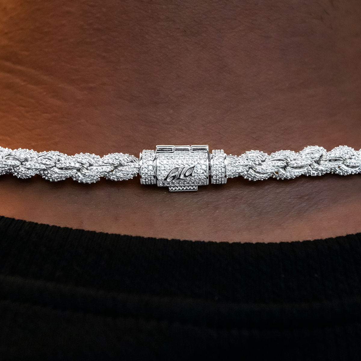 Diamond Rope Chain in White Gold- 7mm