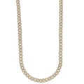 Women's 8.5MM Moissanite Diamond Cuban Chain Necklace in Yellow Gold Vermeil