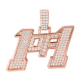 Men's Moissanite 1of1 Pendant in Rose Gold Vermeil