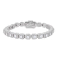 Clustered Moissanite Tennis Bracelet in Sterling Silver - 6MM