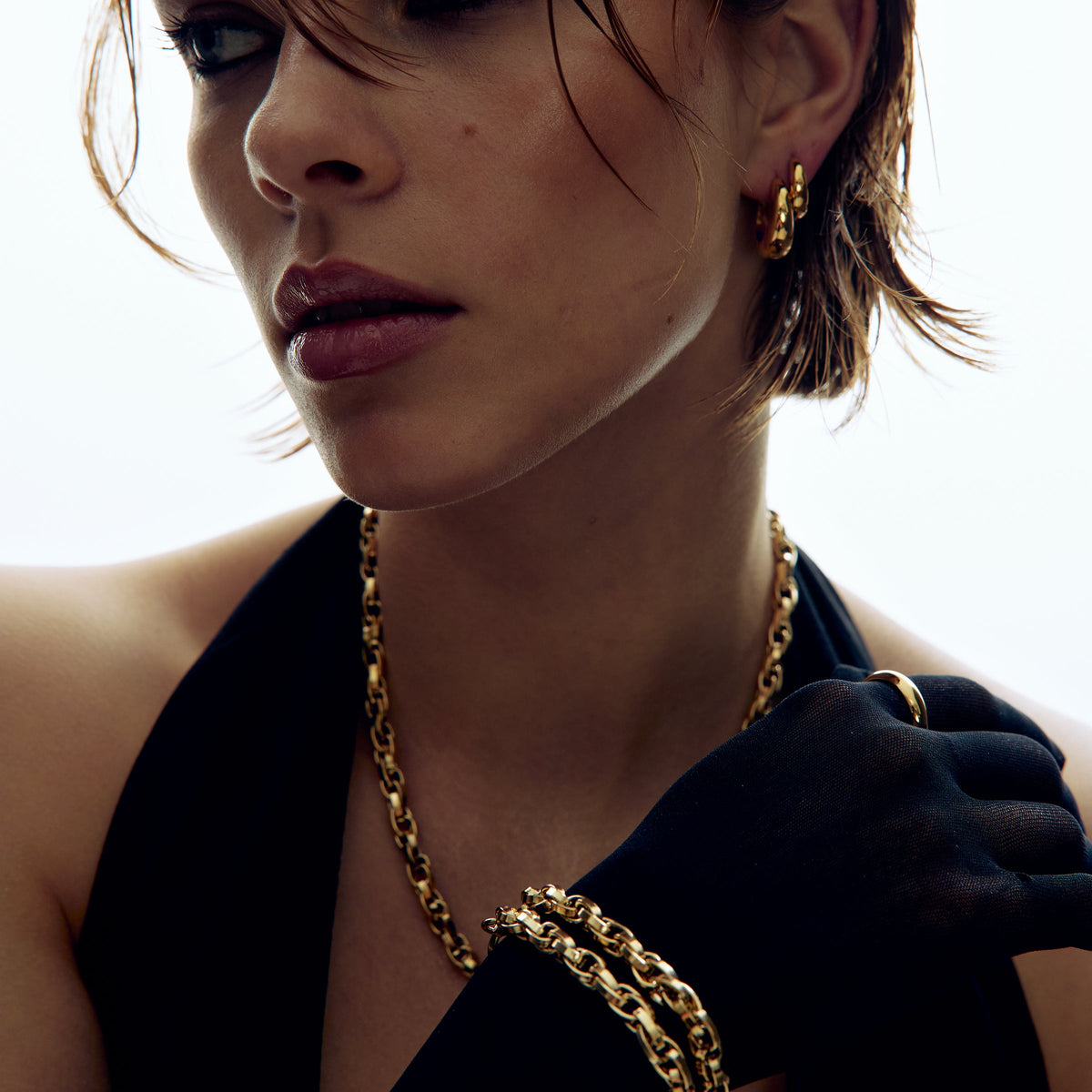 Sleek Droplet Hoops