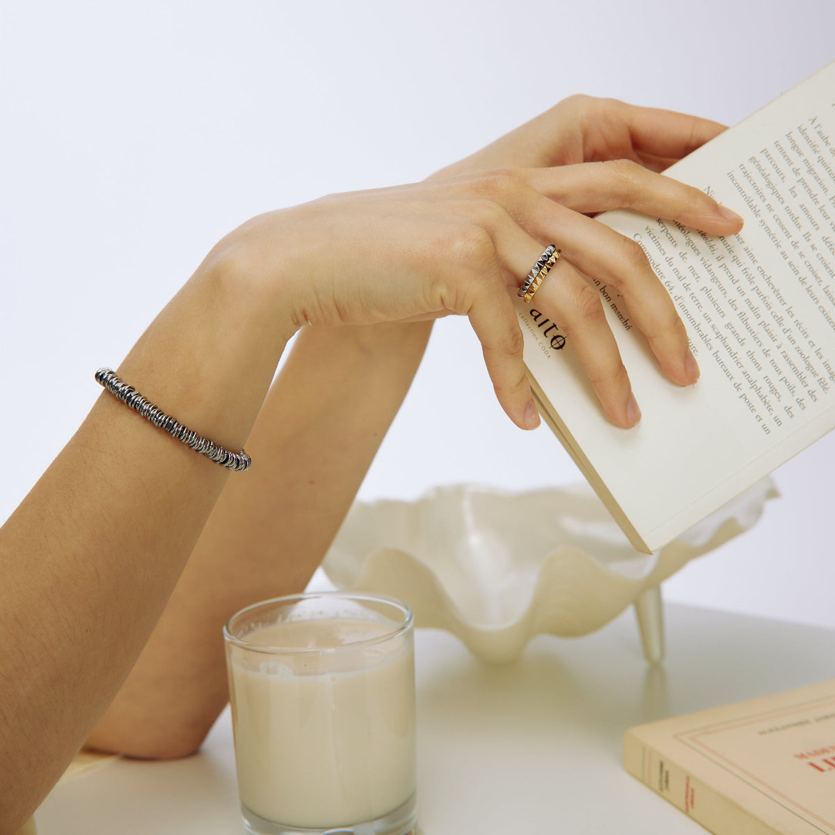Contemporary Helix Disc Bracelet