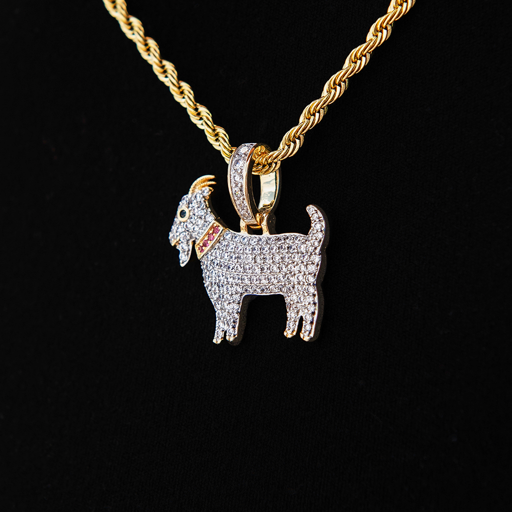 Micro GOAT Pendant in Yellow Gold