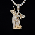 Large Saint Michael Pendant - Yellow Gold
