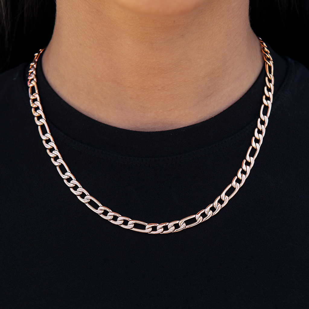 Figaro Necklace in Rose Gold- 6mm
