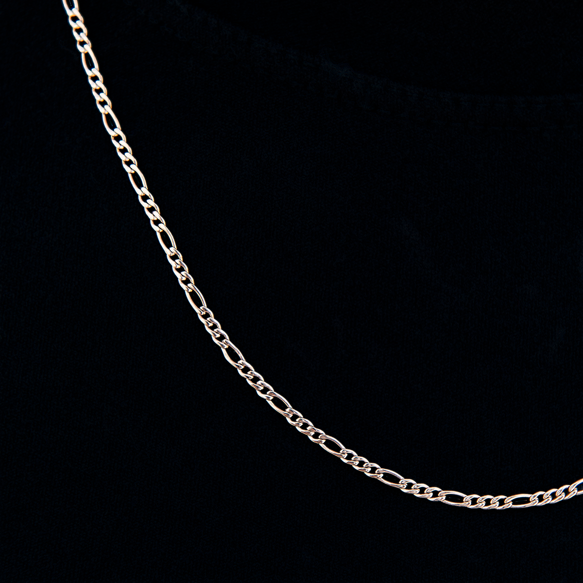 Figaro Chain in Rose Gold- 2mm