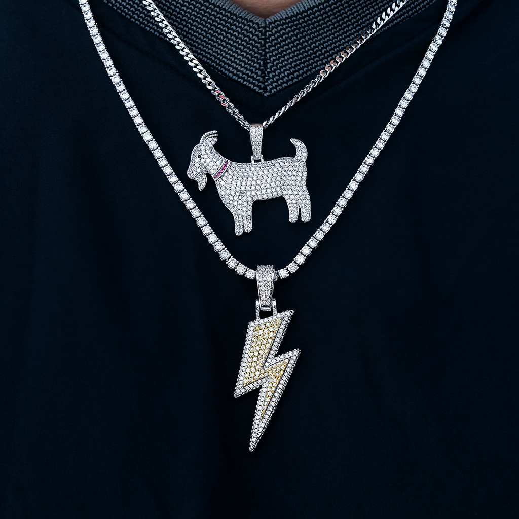GOAT and Bolt Set in White Gold