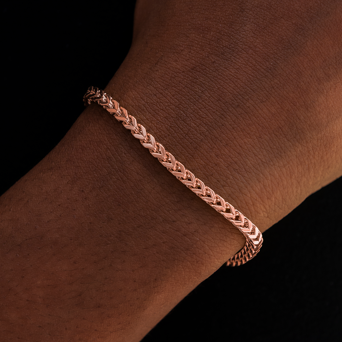 Franco Bracelet in Rose Gold- 3mm