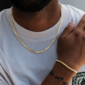 Franco Chain + Bracelet Bundle in Yellow Gold - 3mm