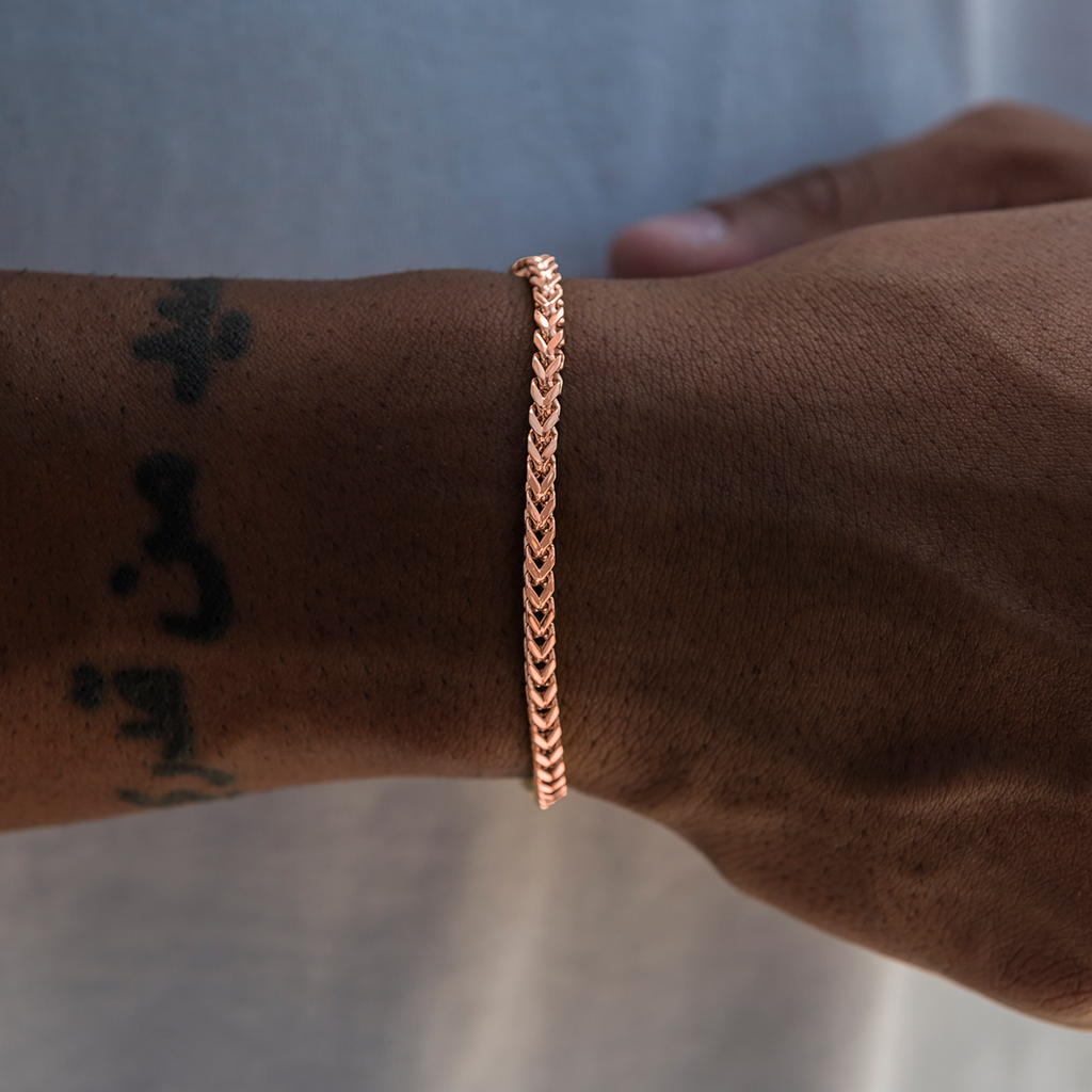 Franco Bracelet in Rose Gold- 3mm