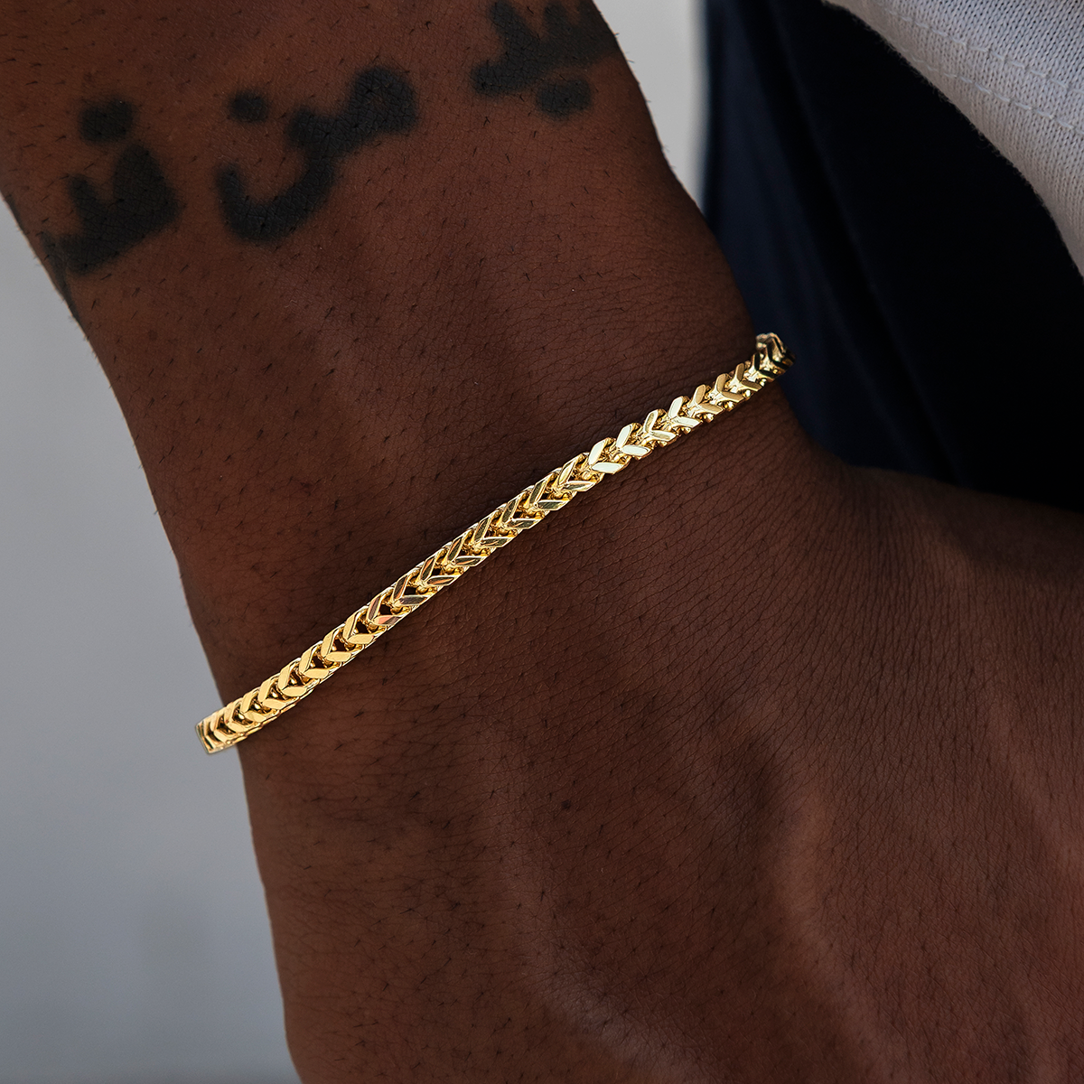 Franco Bracelet in Yellow Gold- 3mm