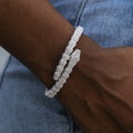 Diamond Snake Bracelet in White Gold