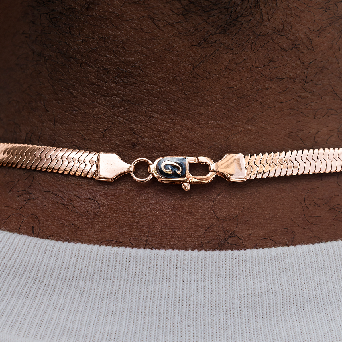 Herringbone Chain in Rose Gold- 8mm