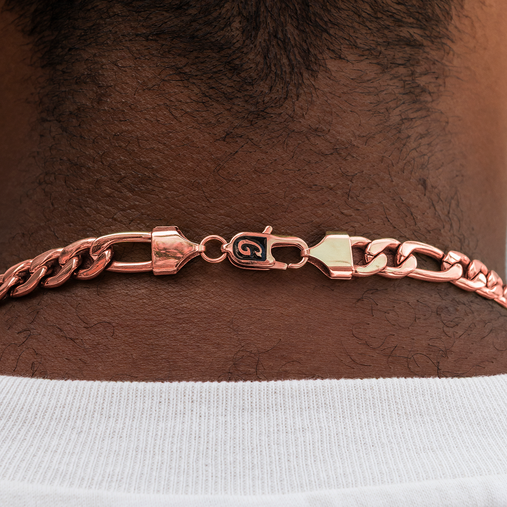 Figaro Chain in Rose Gold- 9mm
