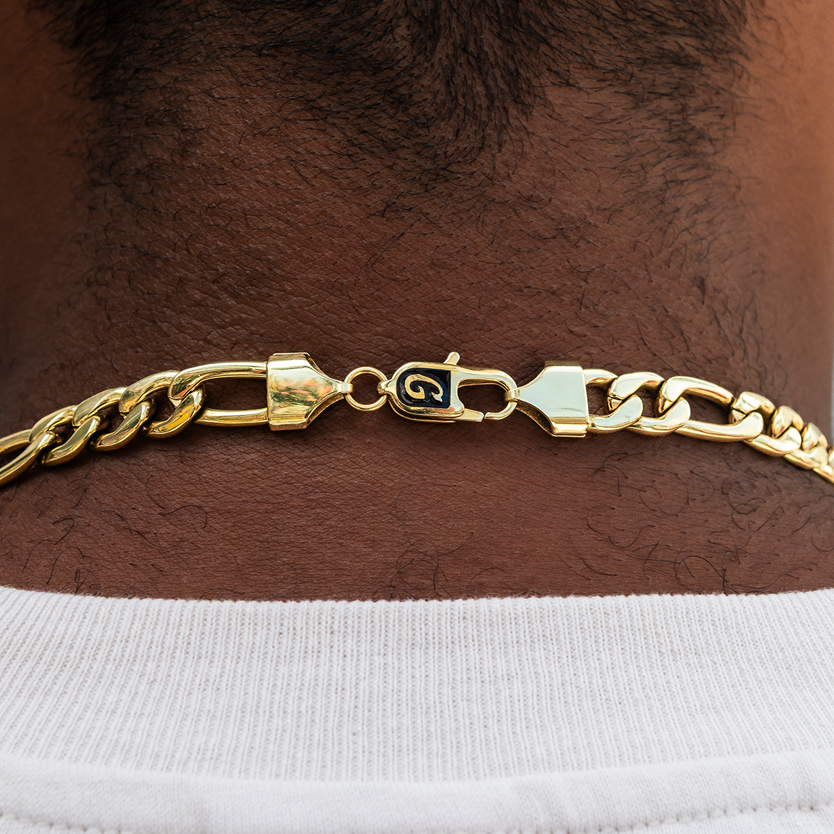 Figaro Chain in Yellow Gold- 9mm