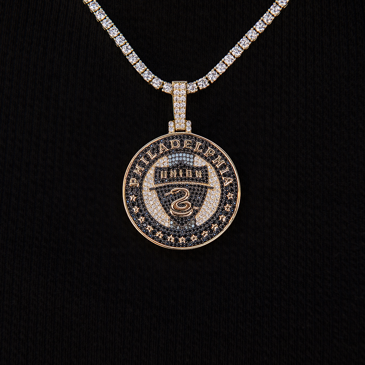 Philadelphia Union Official MLS Logo Pendant in Yellow Gold