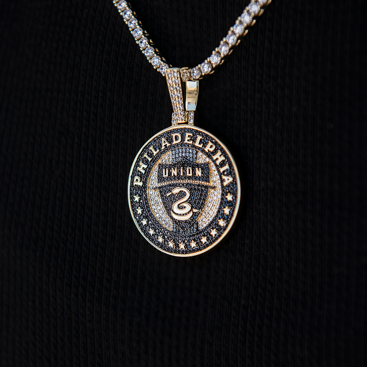 Philadelphia Union Official MLS Logo Pendant in Yellow Gold