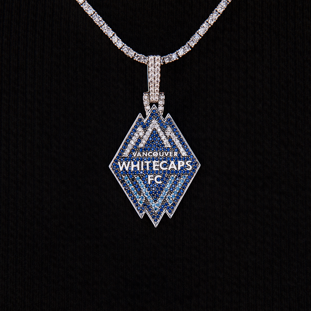 Vancouver Whitecaps FC Official MLS Logo Pendant in White Gold